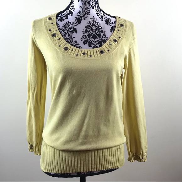 Cache Sweaters - Cache Women’s Long Sleeve Sweater Lime